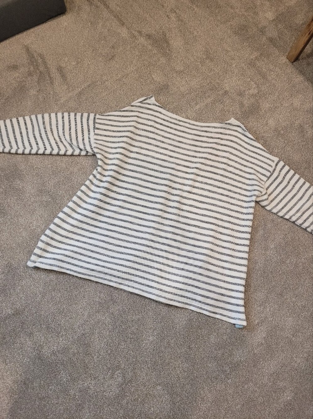 Soft Surroundings Cream & Light Blue Striped Pullover Tunic Size 3X - Picture 7 of 7